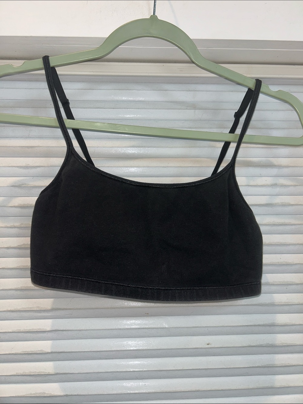Vintage Victoria's Secret Black Cotton Bralette Size M/ 36